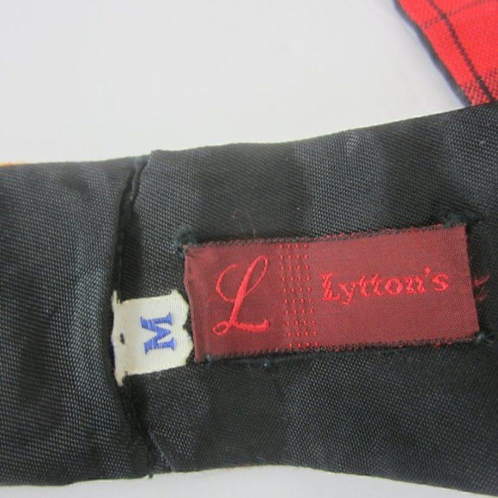 Vintage Lyton's Red Multi Wallace Tartan Plaid Cummerbund - Picture 6 of 8
